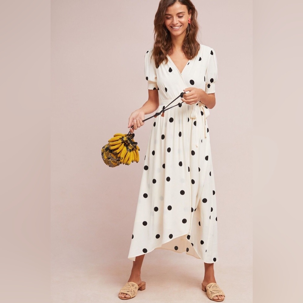 Maeve Polka Dot Midi Dress